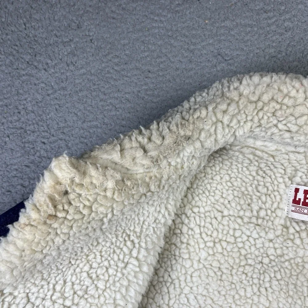 Vintage Levi's Denim Trucker Jacket Sherpa Lined USA 80's San Francisco Sz 42R